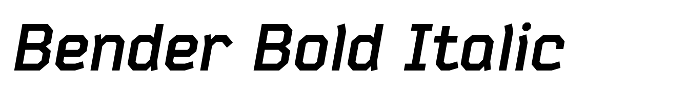 Bender Bold Italic